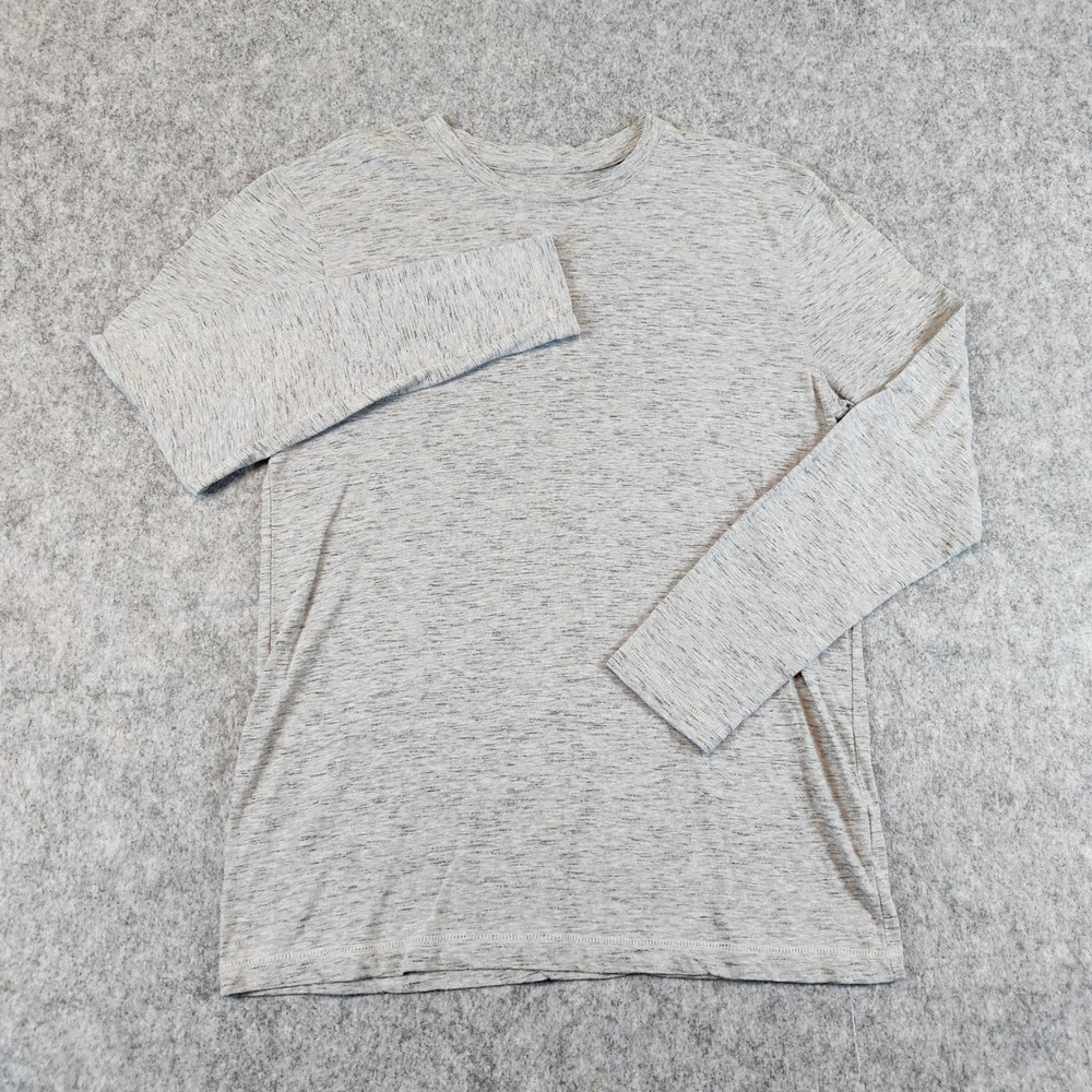 BKE Shirt Men L Grey Long Sleeve Crew Neck Heathered Casual Soft Tee Top